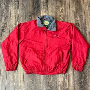 Cabela's Red Fleece Lined Winter Coat Mens Size Large